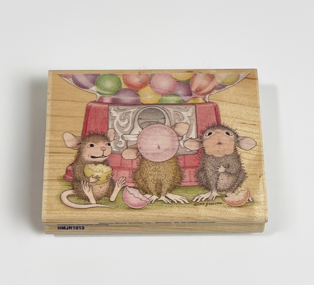 Stampabilities House Mouse Chew Blow Pop Stamp Amanda Mudpie Muzzy 4x3